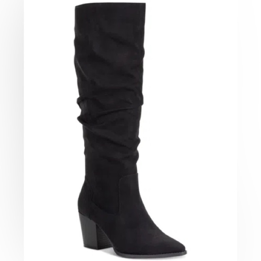 Sun + stone slouch knee high dress boots nib sz 8m
